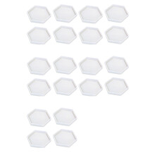 20 Pack Hexagon Silicone Coaster Molds Silicone Resin Mold, Clear Epoxy Molds for Casting with Resin, Concrete