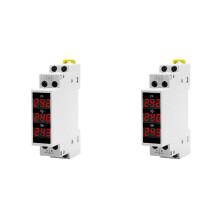 2X -3R LED Dreiphasen-Voltmeter -Digitalanzeige Modulares Spannungsmessgerät 80-500VAC Din-Schiene V1 V2 V3