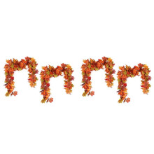 Thanksgiving-Girlanden, 4 Stück, Künstliche Herbstgirlande, Ahornblätter, 1,87 M, Dekorative Herbstgirlande für Kamintürrahmen