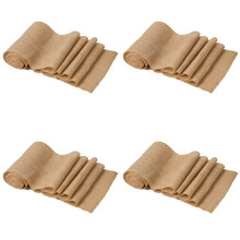 4X Table Runner 10 M X 30 cm Jute Table Runner Linen Jute Fabric, Table Runner Roll Table Decoration