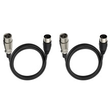 2X DIN 5 Pin to XLR 3 Pin Audio Cable for Match Music Instruments or Cables with MIDI or XLR DIN 5P Male to XLR Female