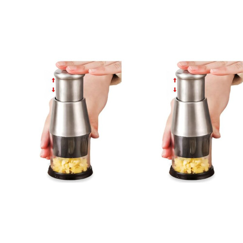 2X Garlic Press Multifunctional Manual Garlic Cutter for Mincing Garlic
