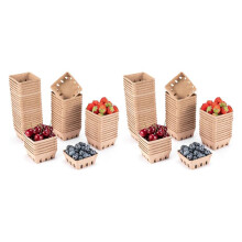 120er-Pack Beerenkörbe Aus Zellstofffasern, für Erdbeeren, Blaubeeren, Himbeeren, Trauben, Kirschen, Obst- und Gemüsekörbe