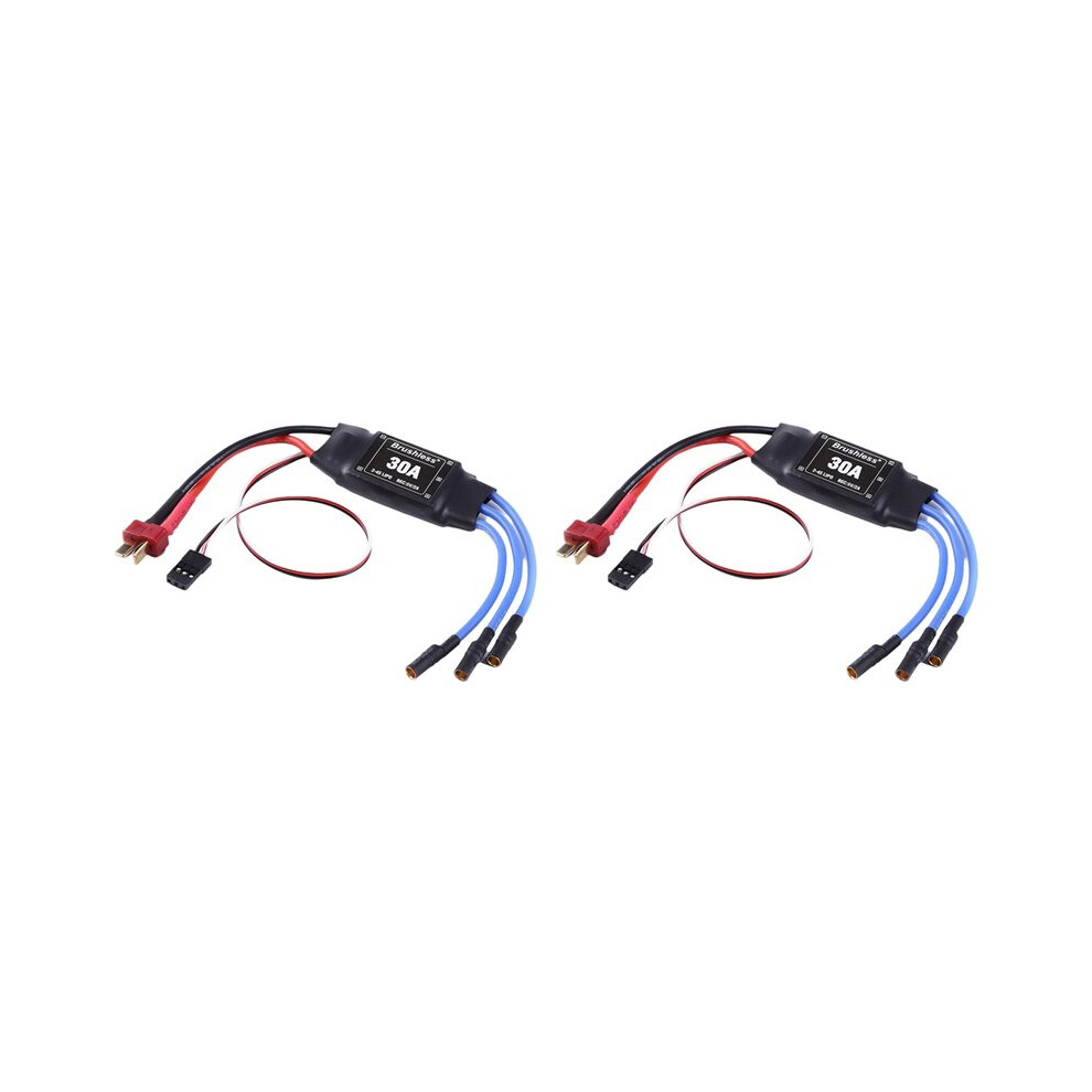 2X Xxd Brushless 30A Esc 2-4S Electric Speed Controller With 5V 2A Bec For Rc Multicopter Helicopter Airplane T Plug 6032252265436