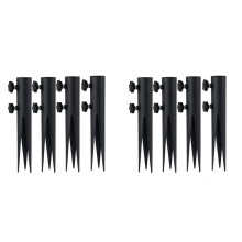 8Pcs Steel Torch Stakes,Garden Stakes for Outdoor Lights,Metal Ground Spike Replacement Stakes for Solar Lights