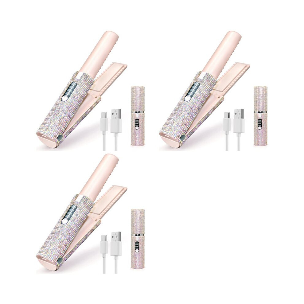 Bobotron 3X 2-In-1 Electric Usb Hair Straightening Brush Straightener Flat Iron Multifunctional Comb Straightening Styler