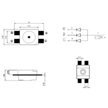 250PCS SK6812 -E RGB (Similar with WS2812B) SK6812 3228 Pixel LED Chip Individually Addressable Full Color DC5V