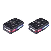 2X Schulterleuchte LED Schulterclip Typ Rot und Blau Blinken Bedienung Orientierung Sicherheitslicht, Outdoor Angeln Reiten