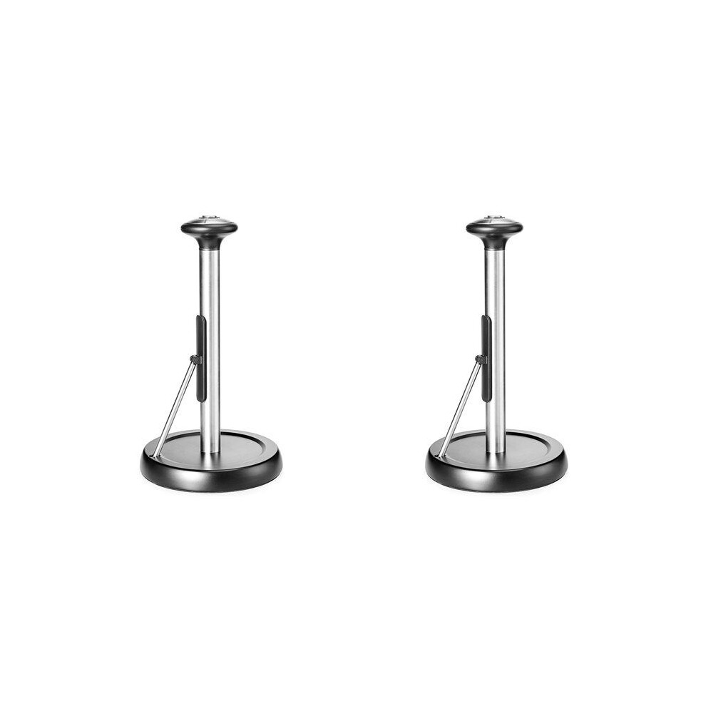 Semoic 2X Paper Towel Holder, Standing Paper Towel Organizer Roll Dispenser For Kitchen Countertop Home Dining Table