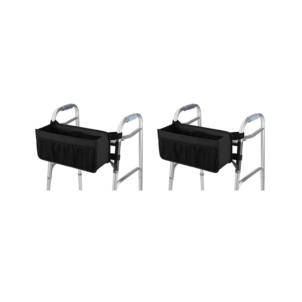 2X Walker Basket Walker Bag Water Walker Cup Holder Walker Basket For Folding Walker Foldable Walker Storage Bag 4713102242044