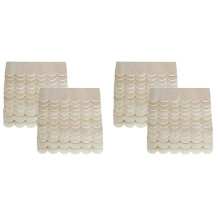 48PCS Miniature Wooden Roof TilesDollhouse DIY Making Accessories for Dolls House Christmas Halloween Gifts