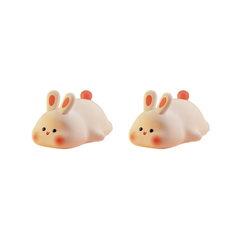 2X Rabbit Night ,Cute Silicone Lamp, Dimmable Bunny, Night Lamp,Rechargeable Bunny Night Light Brecantia