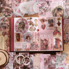 Kit de Scrapbooking Vintage 140 Pièces - Fournitures Artistiques Classiques et Esthétiques pour Journaux, Bricolage et Bullet Journals.