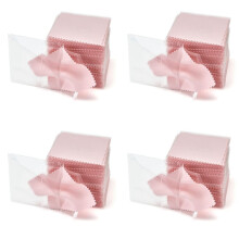 400 Pezzi di Panno per La Pulizia Dei Gioielli, Panno per Lucidatura Professionale Confezionato Singolarmente, Panno per Lucidatura Argento Rosa 8,1 X