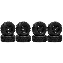 8pcs 95mm 1.9 Beadlock Wheel Rim Tire Set for 1/10 RC Crawler Car TRX4 RC4WD D90 Axial SCX10 II III Redcat MST
