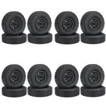 16Pcs 67mm Tire Wheel Tyre for WPL C14 C24 C34 C44 C24-1 FJ40 1/16 RC Car Upgrade Parts Spare Accessories