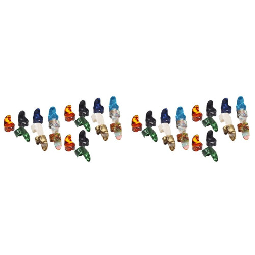 Fingerplockar, Medium, Platta Tumpetare, Celluloidgitarr Fingerplockar (48 Delar Pekfingerval)