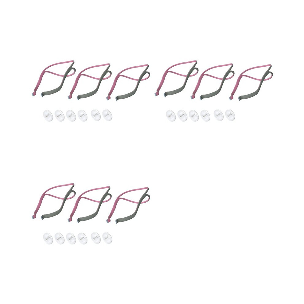 Typecat 9Pcs Headgear Cpap Replacement For Airfit P10 Nasal Pillow Cpap Mask Straps 9 Elastic Straps& 18 Adjustment Clips