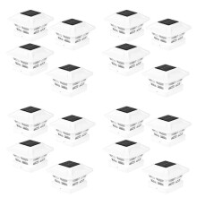 4X Solar Post Cap Lights 2 Lighting Modes LED Deck Fence Cap Lights for 4X4 Wooden Posts Garden Decoration Warm White