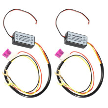 2X Controlador de Luces de Circulación Diurna LED de Coche Atenuador de Arnés de Relé Controlador de Luz Antiniebla de 12-18 V Controlador DRL