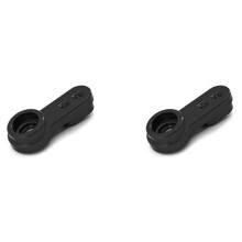 2X Metal Servo Arm Servo Horn para FMS FCX24 1/24 RC Crawler Car Upgrade Parts Spare Accessories, Preto