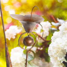 2X Garden Stake with Bells Calla Lily Outdoor Lillies Flower Decorations Garden and Yard Accessories Decorations