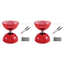 2X Drie-Lager Diabolo met Dubbele Kop, Fitnessspeelgoed voor Buiten, Diabolo-Jojo, Diabolo-Speelgoed voor Oudere Kinderen