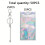 Beadable Keychains Making Kit , Beadable Keychains Bar Blank Silver Beaded Key Chain Making Kit for DIY Keychain Making 6