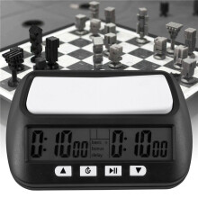 6X Chess Clock, Digital Chess Timer & Game Timer, 3-In-1 Multipurpose Portable Professional Clock Black