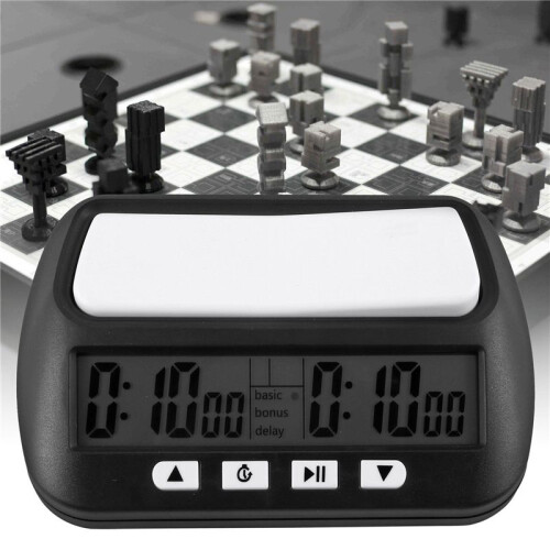 6X Chess Clock, Digital Chess Timer & Game Timer, 3-In-1 Multipurpose Portable Professional Clock Black