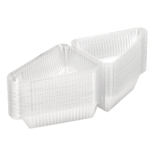 150Pcs Cake Slice Containers with Hinged Lid,Disposable Pie Slice Boxes,Individual Cheesecake Containers,Cake Carriers 1