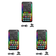 3X Changeur de Voix I9 Effets Audio Multiples Cartes Son Live Carte Son Portable Ultra-Mince Changeur de Voix Micro