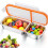 2X Reusable Snack Containers with Lids, Stainless Steel Double/2 Compartment Snack Box Container 2