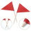 400 Pcs Solid Red Toothpick Flags Small  Plain Red Color Stick Cupcake Toppers Flags DIY Decoration 5