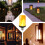 5X LED Flame Effect Light Bulb E27,Decorative Flickering Realistic Fire Lights Bulb,Festival Decoration Lamp,Black-B 6