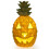 2X Pineapple Lantern - Yellow Light Halloween Pineapple Lantern Decoration Resin Pineapple Lantern with Inner Light 2