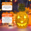 2X Pineapple Lantern - Yellow Light Halloween Pineapple Lantern Decoration Resin Pineapple Lantern with Inner Light 4