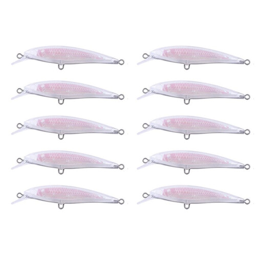 20 Stück DIY Unbemalte Blanko-Köder-Minnows 8,5 cm Holografischer Rasseldraht Durch Den Körper für Individuelle Angelköder 1