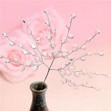40PCS Acrylic Crystal Flower Branches - Glitter Floral Acrylic Picks Arrangement for Wedding, Christmas, Thanksgiving