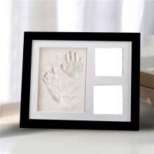 2X Baby-Hand- und Fußabdruck-Set Aus Ton - Geschenke für die Babyparty und Perfekte Dekoration für das Kinderzimmer, Schwarz