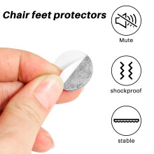 50Pcs Round Shaped Table Chair Furniture Leg  Mat Pad Gray