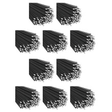 Metal Zip Ties Black 1000Pcs 11.8 Inch 304 Stainless Steel Epoxy Coated Cable Tie for Machinery, Vehicles, Farms, Cables