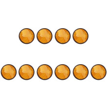 10Pcs 2 inch Round Orange Reflector Universal for Motorcycle ATV Dirt Bike