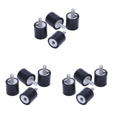 12Pcs M4 Outside Inside Anti Vibration Rubber Buffer Insulator Attachment 15mmx15mm