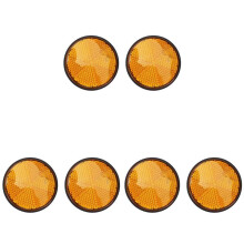 6Pcs 2 inch Round Orange Reflector Universal for Motorcycle ATV Dirt Bike