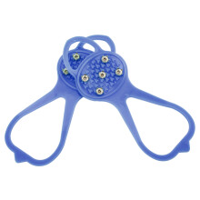 Anti-Rutsch-Spikes für Schuhe, 5 Zähne, Blau, Größe M (35–41), langlebiger Halt