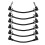 Guitar Patch Cable Guitar Effect Pedal Cables,Black 12 Pack 15cm 2