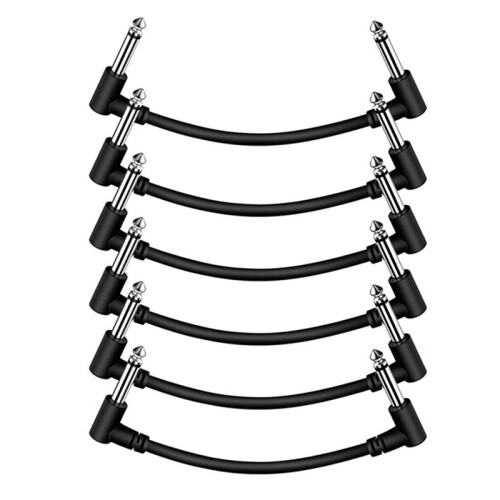 Guitar Patch Cable Guitar Effect Pedal Cables,Black 12 Pack 15cm 1