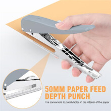 Heavy Duty Single Hole Punch,Hole Puncher 25 Sheets Capacity Paper Punch for Paper ID PVC Cards Scrapbook 3MM