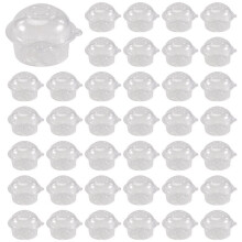 300 Pieces of Transparent Plastic Single Cupcake Cake Box Muffin Dome Holder Box